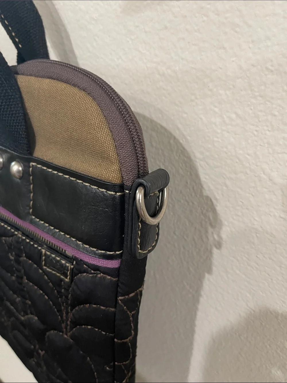 FOSSIL Key-Per Quilted Laptop Tote